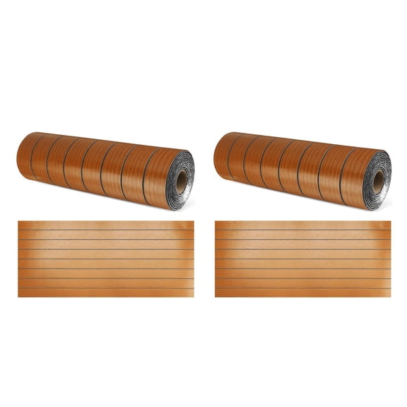 2 Rolls 15.7"x118" Extra Thick 3D Slats Striped WoodWallpaper Peel and Stick Waterproof for Bedroom Living Room