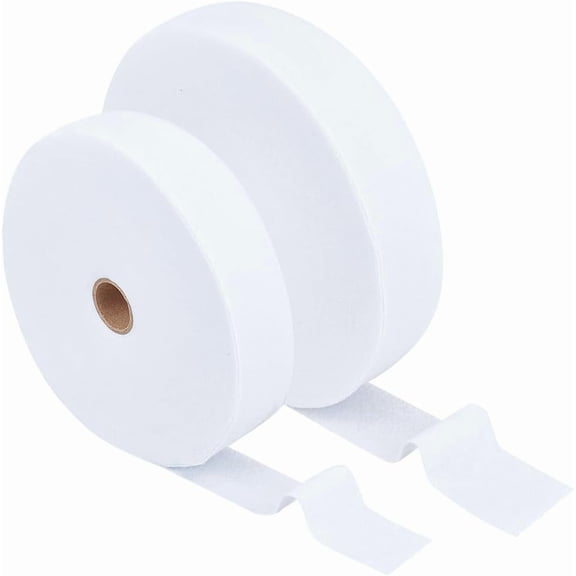 2 Rolls 2 Size White Jelly Roll Batting Strip Polyester Cotton Blend Batting Upholstery Total 98.4 Yards White DIY