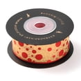 thumbnail image 1 of 2 Rolls 20 Yards 1 Inch Red and Gold Ribbon Polka Dots Single Face Ribbon Polyester Printed Christmas Satin Ribbons Bulk with Spool, 1 of 5