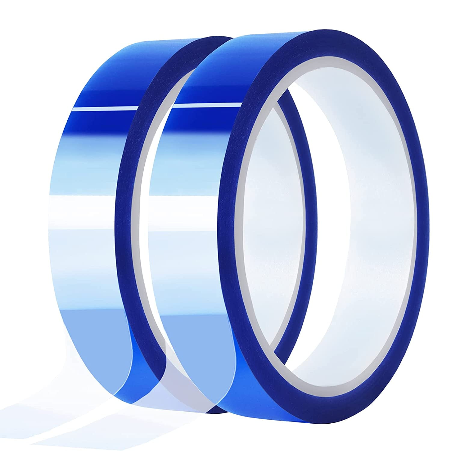 2 Rolls 20mm x3(108ft) Blue Heat Tape High Temperature Resistant Transfer for Sublimation Press Vinyl,No Residue