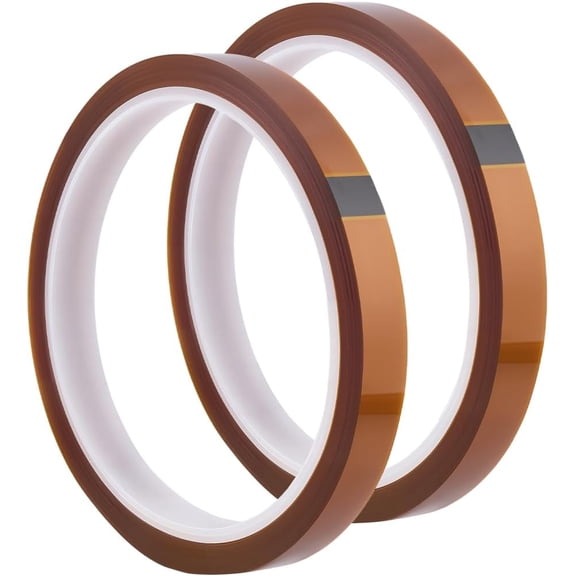 2 Rolls 216.5 Feet x 0.39 Inch Heat Resistant Tape Sublimation Transfer Tape PET Adhesive Vinyl Thermal Press Rolls Tools