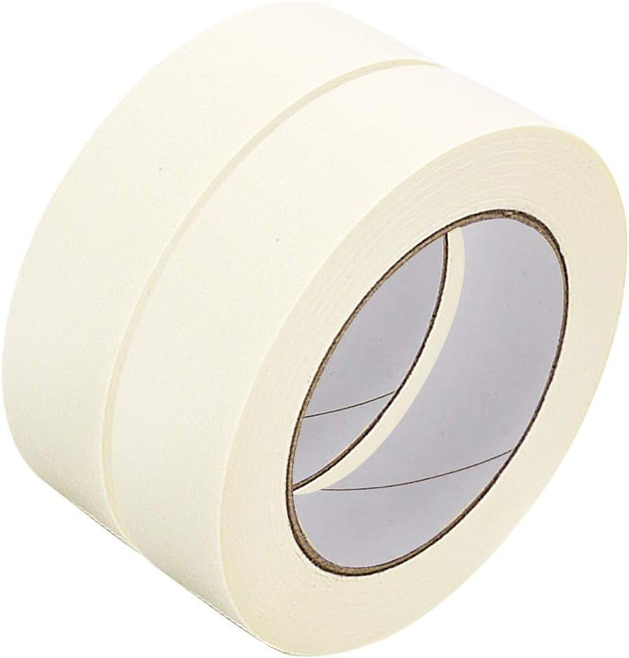 2 Rolls 24mm x 50m Masking Tape EasyPeel Adhesive Tapes for DIY