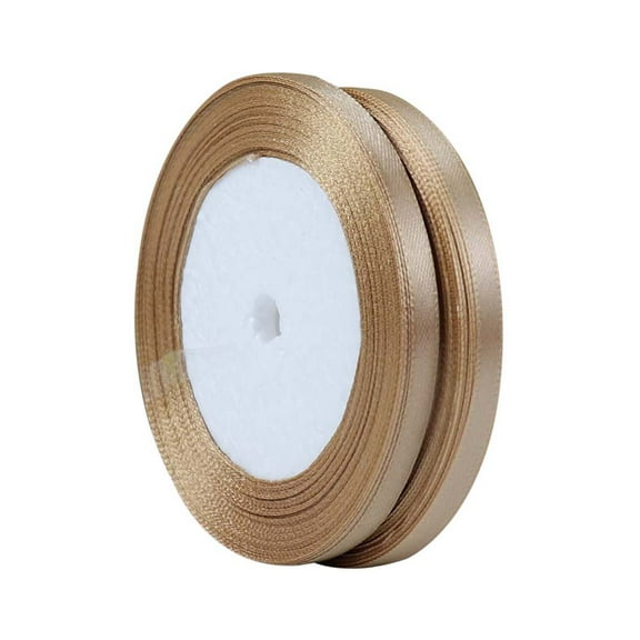 2 Rolls 25 Yards/Roll Single Face Satin Ribbon Total 50 Yards Used for Gift Packaging Wedding Party Christmas Decoration DIY Handicrafts Bow Ribbon