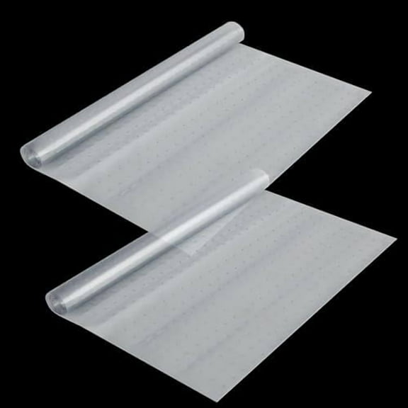 2 Rolls 27 Inches x 6 Feet Clear Plastic Floor Protector PVC Runner with Grippers Non Slip Stain Resistant Floor Mat Ribbed Covering for Carpet Rug$$Home Decor, Kitchen, & Other