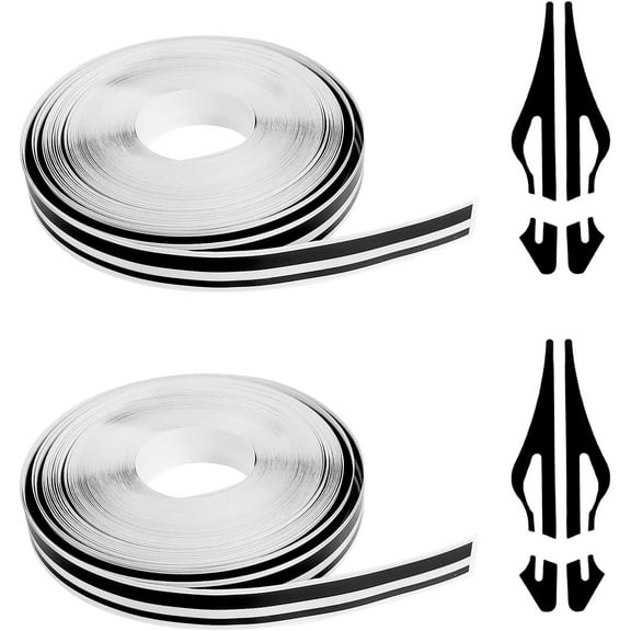 2 Rolls×32Ft Car Pinstriping Tape, Vinyl Automotive Pinstriping Tape Stripe Decal, DIY Car Body Side Stripes Trim Sticker, Universal for Motorcycle Door Home Musical Instrument(Green)