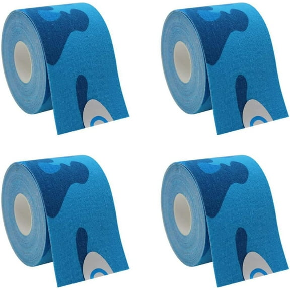 2 Rolls/4 Rolls Waterproof Breathable Kinesiology Tape, Athletic Elastic Kneepad Muscle Pain Relief Knee Taping for Gym Fitness Running Tennis Swimming, 16.4ft x 1in