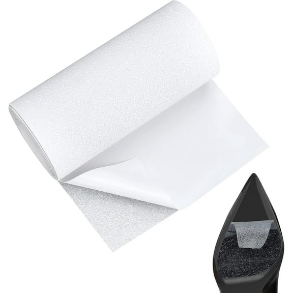 2 Rolls 4 x 39 Inch Sole Sticker Anti-Slip Shoe Pads Grip Protector Clear Self-Stick Shoe Bottoms Slip Sole Cover for Women Heels DIY