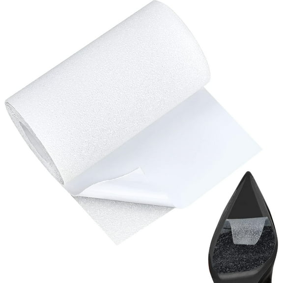 2 Rolls 4 x 79 Inch Anti-Slip Shoe Grip Sticker Sole Stickers Self-Adhesive Clear Protector Self-Stick Pads Shoe Bottom Cover Slip for Heels Men Shoes Clear