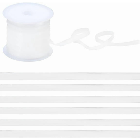 2 Rolls 43.7 Yards Clear Stretchy Straps Band 5mm Wide Invisible Elastic Fibre Lightweight Transparent Bikini Bra Shoulder Strap for Lingerie Dance Swimwear Cloth Garments Sewing Craft 2rolls