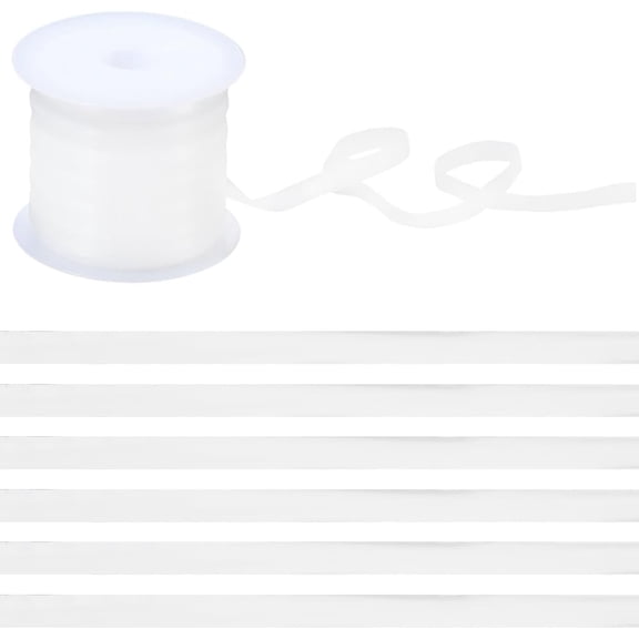 2 Rolls 43.7 Yards Clear Stretchy Straps Band 5mm Wide Invisible Elastic Fibre Lightweight Transparent Bikini Bra Shoulder Strap for Lingerie Dance Swimwear Cloth Garments Sewing Craft