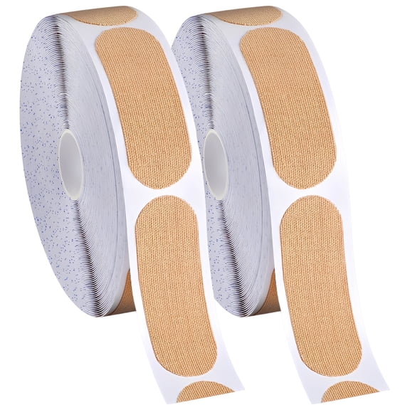 2 Rolls of 50 Pcs Bowling Finger Tape Roll, 1 x 2.8 in / 2.5 x 7 cm Skin Color Elastic Fabric Thumb Tape for Bowling, Basketball, Tennis, Badminton, Volleyball
