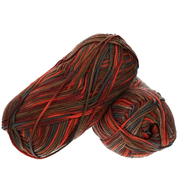 2 Rolls 8-Strand Woven Wool Crochet Hook Cotton Yarn Portable Knitting Yarns Scarf for Crocheting Handcrafts Baby