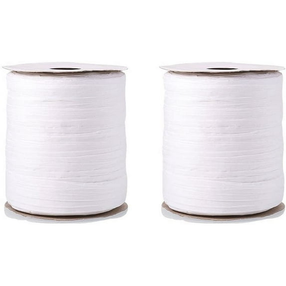 2 Rolls 91m/roll White Raffia Paper Ribbon Twine Packing String Craft ...