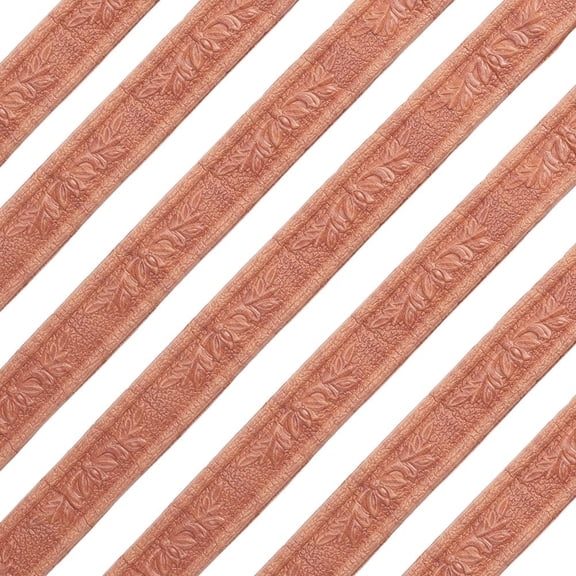 2 Rolls 91x1.6 Inch 3D Floral Wall Trim Line Wallpaper Border Waistline Skirting Border Self Adhesive Wall Edging Foam Baseboard Flexible Ceiling Moulding Trim for DIY