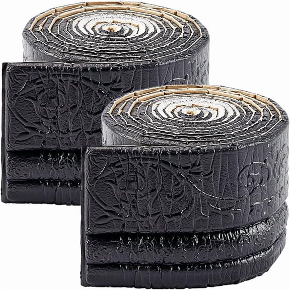 2 Rolls 91x4 Inch Flexible Wallpaper Border Mirror Edging Frame Lines Peel and Stick Black 3D Wall Molding Edging Foam Wall Base Ceiling Baseboard for Home DIY Furniture Home Decor