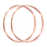 2-Rolls 99.9% Soft Copper Wire, 26 Gauge 16FT Pure Copper Wire for DIY [0.4mm, 5M Each]