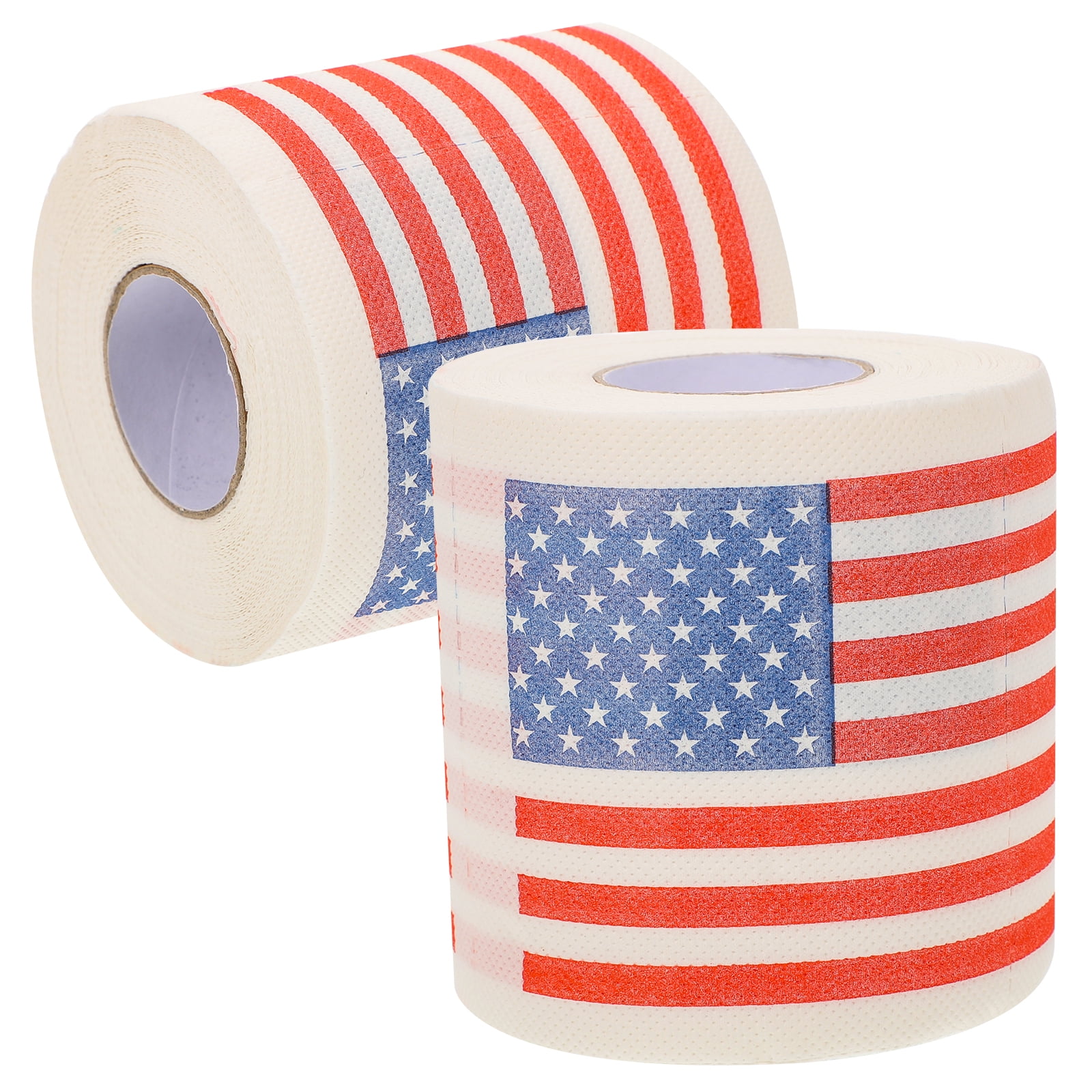 2 Rolls American Flag Toilet Paper Roll Paper Tissue Paper Bathroom