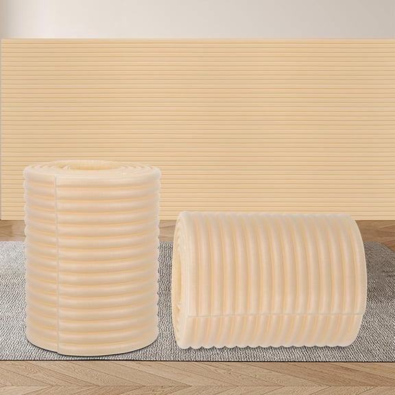 2 Rolls Anti Collision Wall Padding -15.8 x 78.7 Inch Soft Foam Wall Panels 3D Self Adhesive Padded Headboard for Playroom Bedroom Furniture Corner, Beige