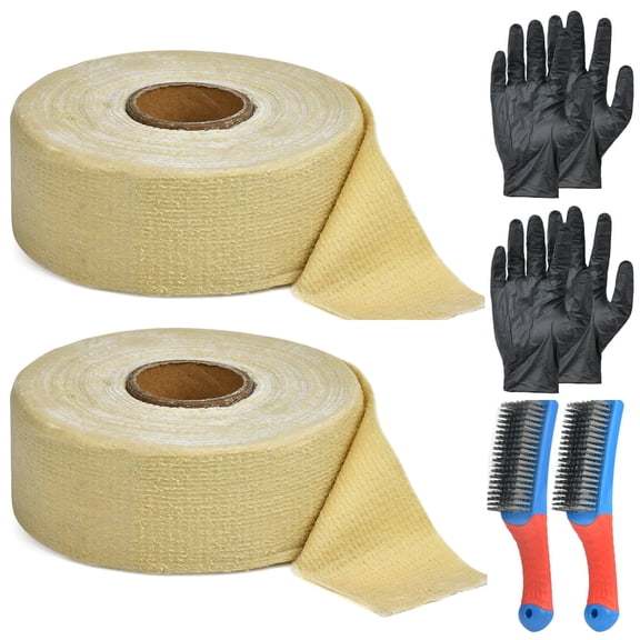 2 Rolls Anti-corrosion Pipe Wrap Tape 2"x10m,Tube Edge Reinforcing Elastic Band, Stretchable Self-adhesive Webbing Tape for Outdoor Underground Pipe Protection