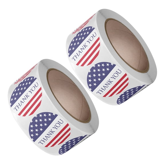 2 Rolls Baking Label Stickers Sticker Roll Envelope Seals 2.5cm