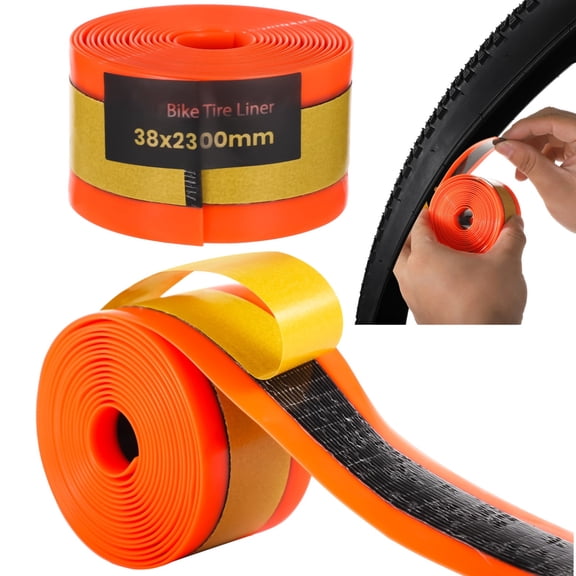 2 Rolls Bike Tire Liners, 15 Ft Anti-Piercing Tape, 1.5 in Wide Puncture Resistant Inner Tube Protector, 1.2 mm Thick Triple Layer Self-Adhesive Strip for Mountain and Road Bike Tires