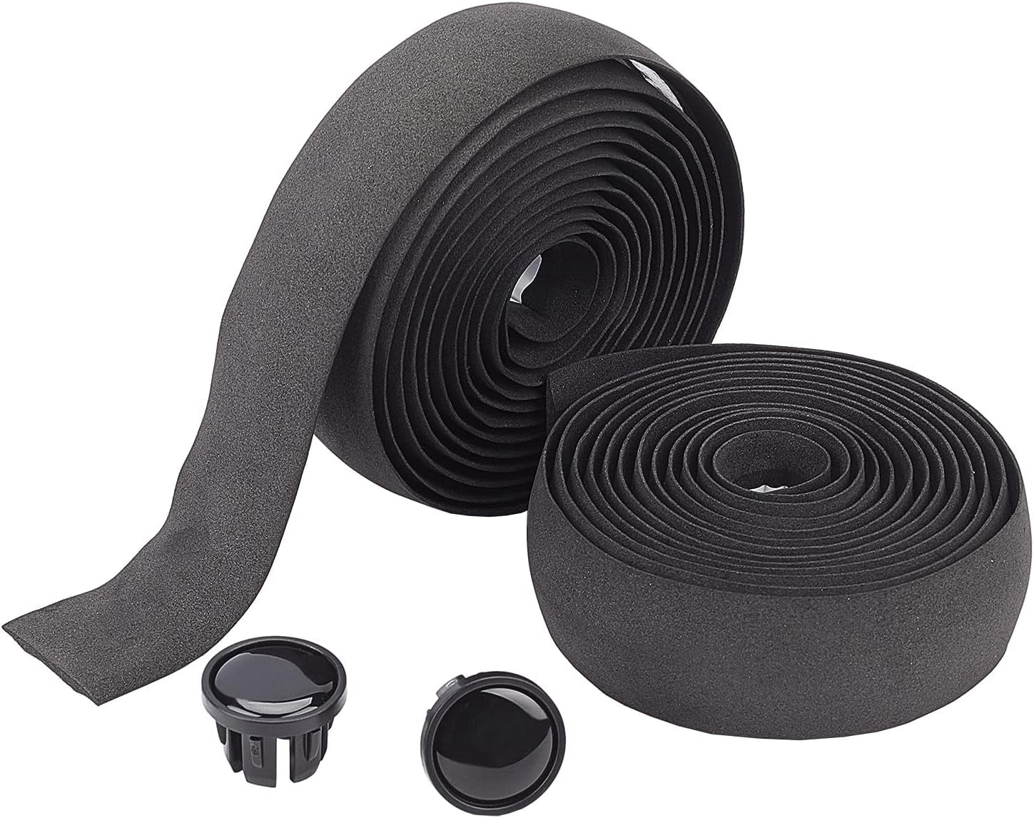 Bike Rack Tape 2 Rolls Black Bicycle Handle Bar Tape Bike Handlebar Tape with 2 PCS ...