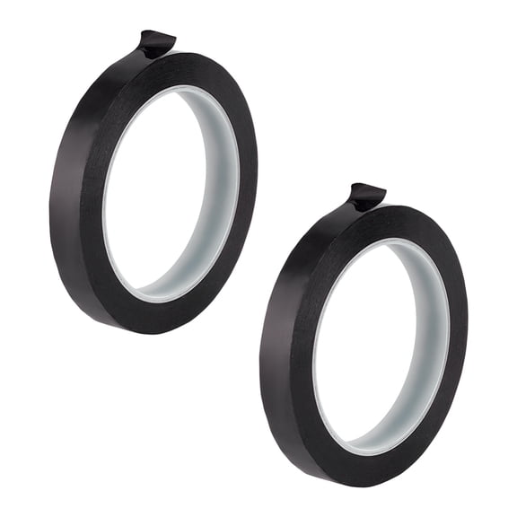 2 Rolls Black Painters Tape 0.6x72.2 Yards Duct Tape Heavy Duty 3D Printer Tape Adhesive Black Masking Decorative Tape