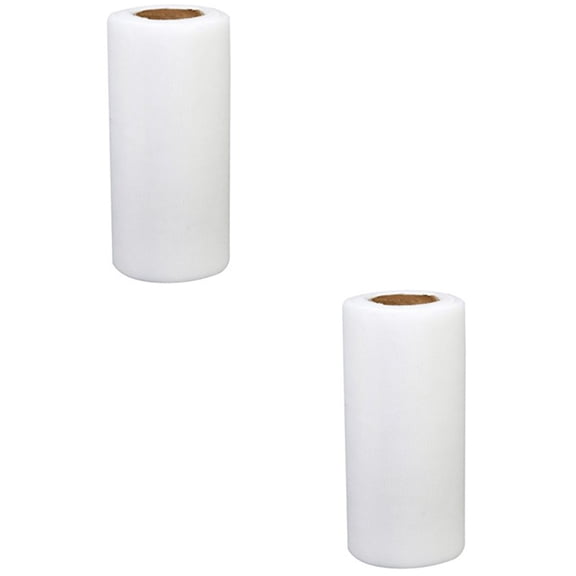unbranded 2 Rolls of 22m x 15cm Banquet Wedding DIY Tulle Craft Tutu Decoration (White)