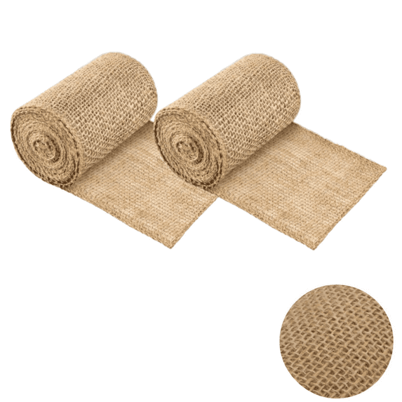 2 Rolls Burlap Tree Protector Wraps, 5" x 204“ Winter-Proof Plants Trunk Guard Protector Wrap Shrub Plants Antifreeze Bandage Packing Wrap Burlap Roll for Plants Warm Keeping & Moisturizing