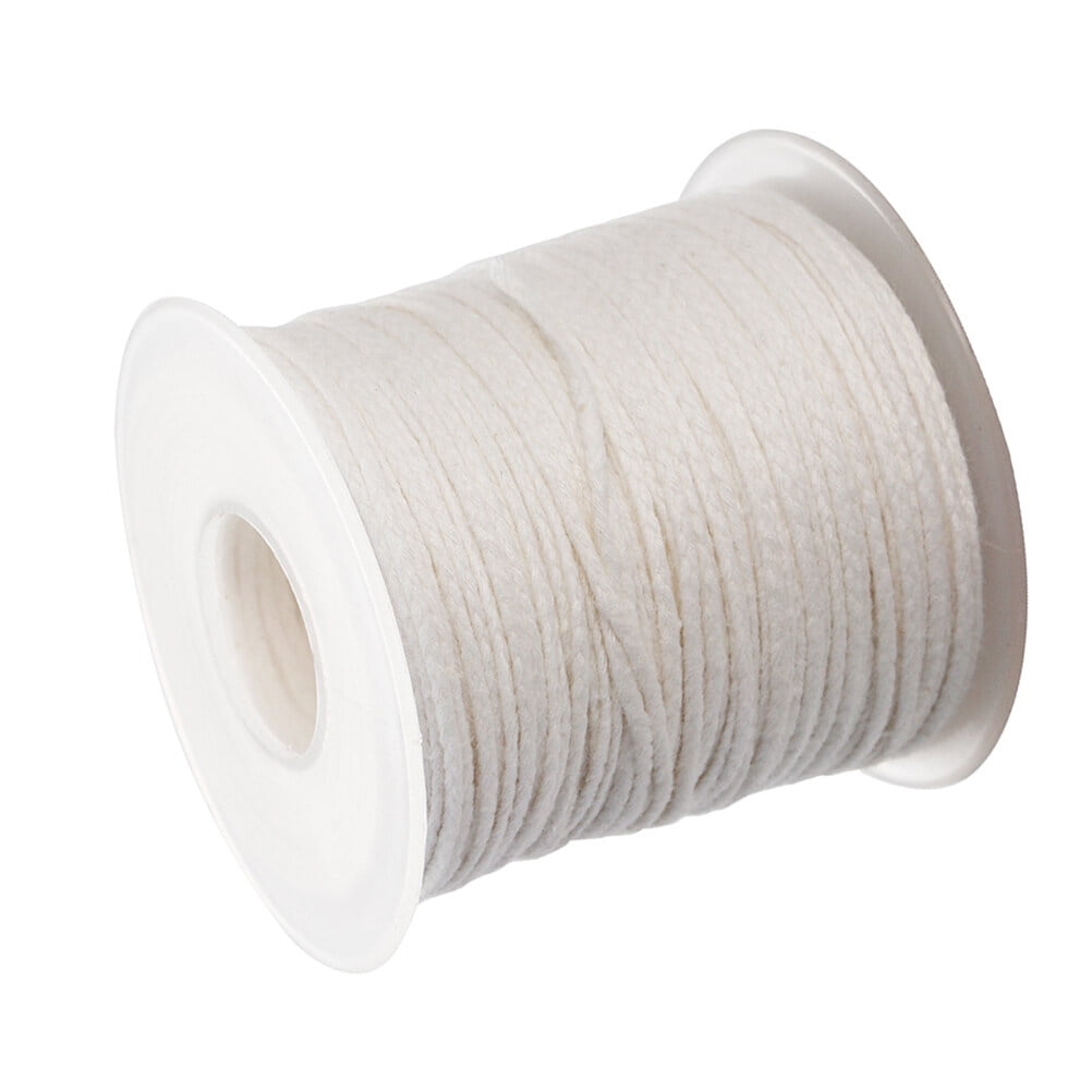 2 Rolls Candle Wick Tabs for DIY Braided Cotton Making Supplies Wicks Candlemaking Soy Taper Candles Soybean White