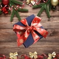 thumbnail image 1 of 2 Rolls Christmas Ribbon Satin 9.84 Yards,Christmas Snowflake Ribbons for Gift Wrapping,1 Inch Wide Printed Ribbons with Golden Bells Elk Snowflakes for Festival Holiday Party Decorations DIY Crafts, 1 of 7