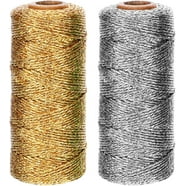 HARFINGTON 1.5mm Metallic String, 16 Ply Decorative Metallic