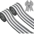 thumbnail image 1 of 2 Rolls Christmas Wired Edge Ribbon Christmas White Red Striped Fabric Ribbon Farmhouse Craft Ribbon for DIY Gift Wrapping Wreath Floral Arrangement Bow Decoration,2.5 Inch x 12 Yard, 1 of 7