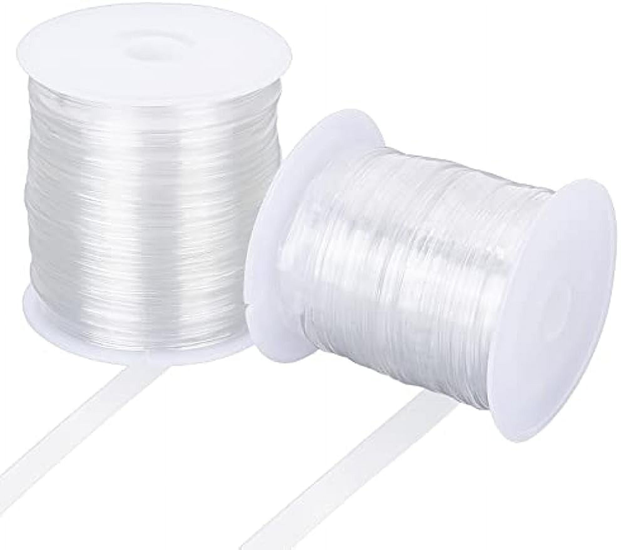 Clear Elastic Strap 2 Sizes 30M Total Plastic Stretchable Adjustable Cord  for DIY Shoulder Bra Clothes Sewing Project 6mm/10mm 