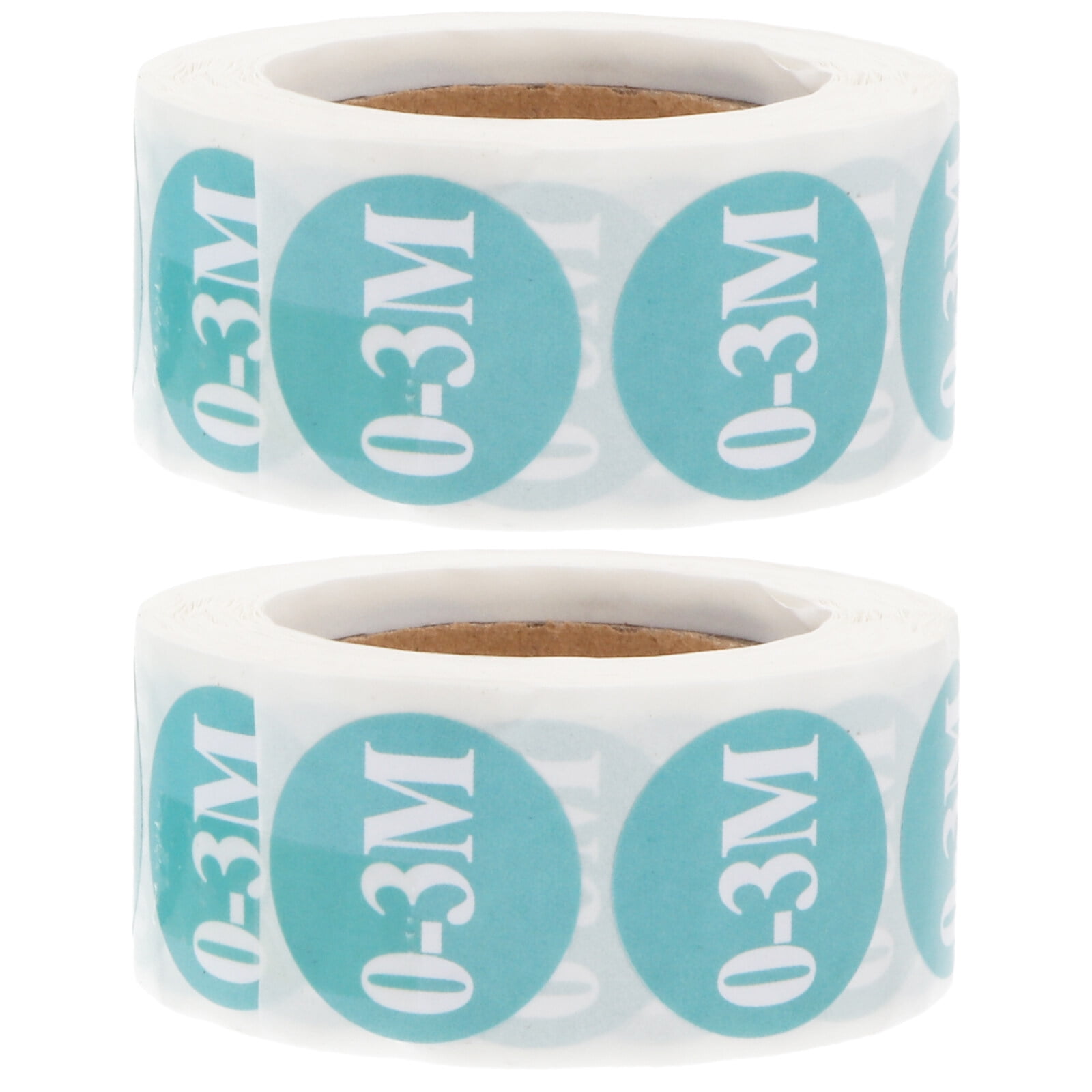 2 Rolls Clothing Size Stickers Practical Round Infant Labels Adhesive