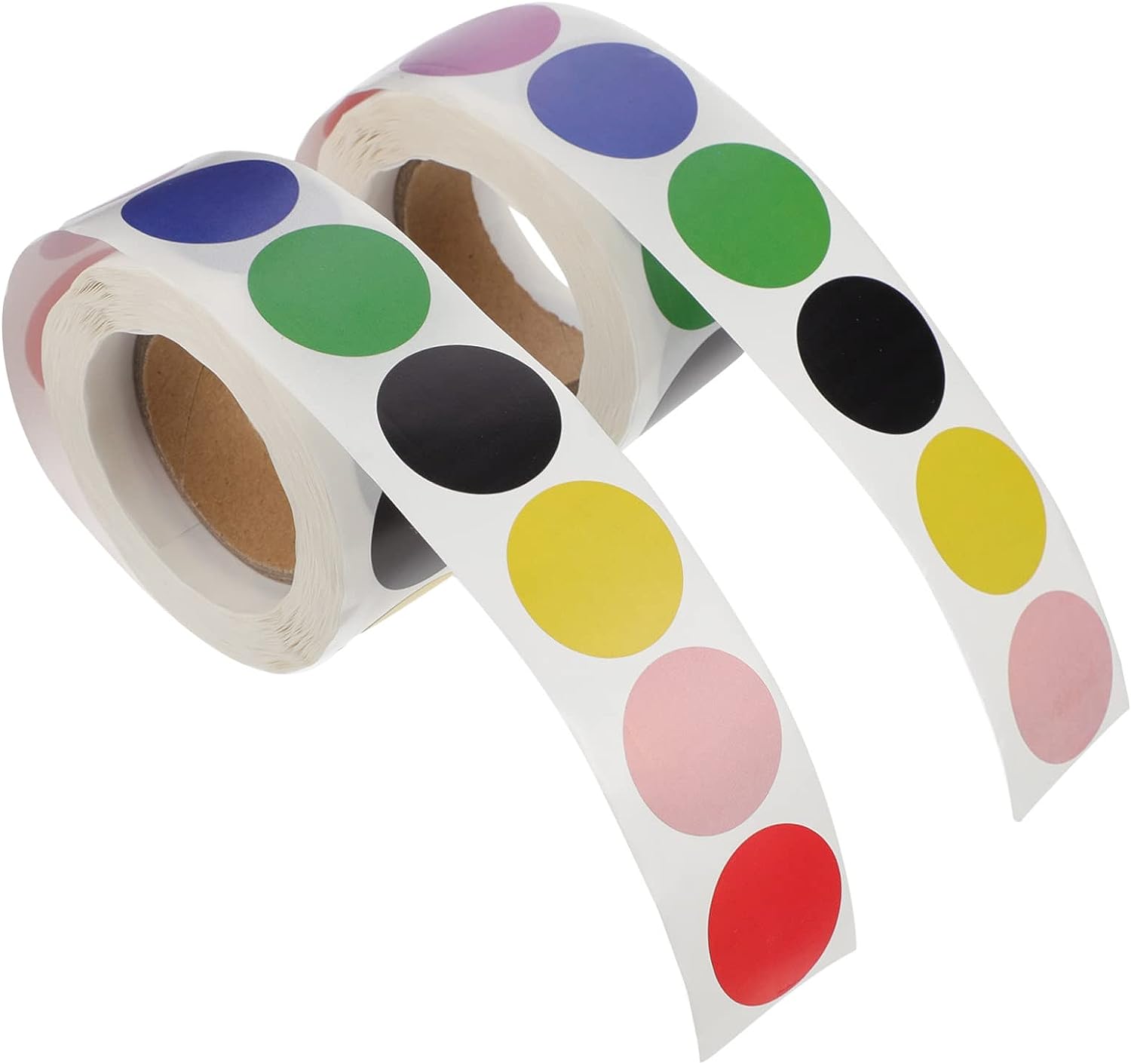 2 Rolls Color Coded Dot Stickers Gift Tags Round Stickers Circle Labels Scrapbook Dot Stickers