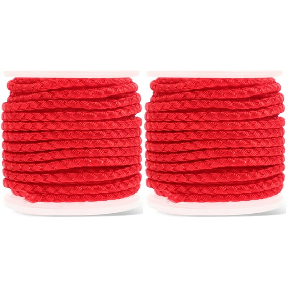 2 Rolls Crafting Twine Rope Decorative Braided Rope Gift Bag Handle Cord Craft Ropes
