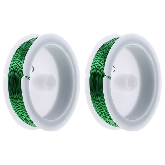 2 Rolls Thin Wire Colored Thread for Jewelry Making, Galvanized Iron for Beading and Wire Wrapping