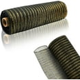 thumbnail image 1 of 2 Rolls  Deco Mesh Ribbon 10 in x 30 ft, Fabric Mesh with Foil for Mesh Wreath Supplies,Poly Mesh Rolls for DIY Wreath Supplies Christmas Tree Halloween Decoration Gift Wrapping, Floral, 1 of 6