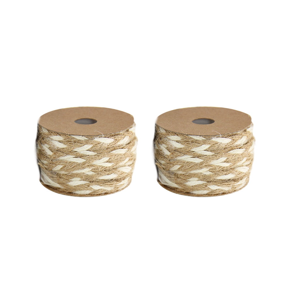 2 Rolls Doublecolor Hemp Ropes Gift Wrapping Twines Box Packaging