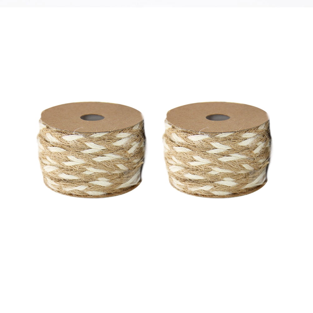 2 Rolls Doublecolor Hemp Ropes Gift Wrapping Twines Box Packaging