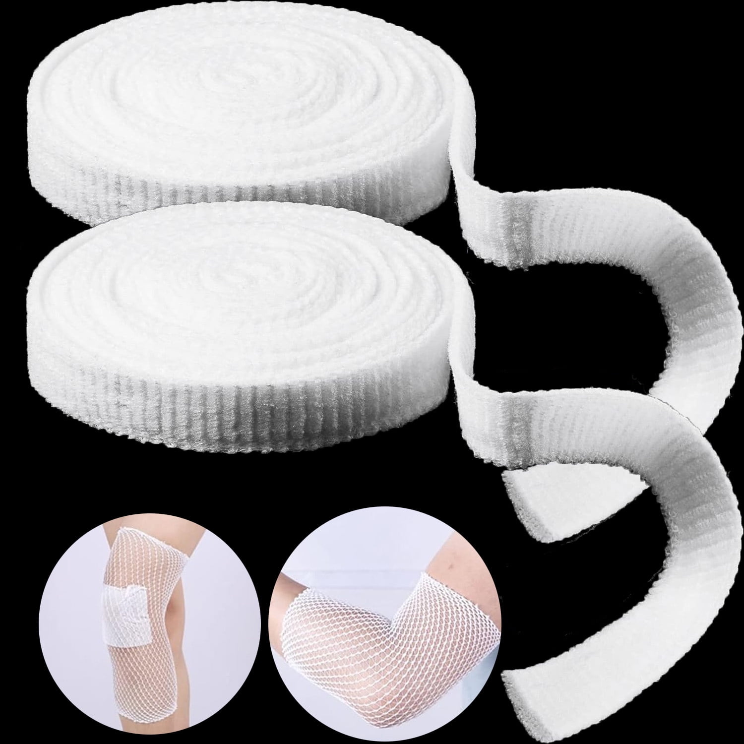 2 Rolls Elastic Net Wound Dressing Net,Bexikou Tubular Bandage Mesh, Tubular Gauze Fix