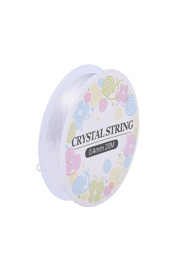 2 Rolls Elastic Thread Bracelets Strings Cord Total 21.87 Yards Clear Stretchy Bead String Cord for Bracelets Necklace Beading Jewelry Making