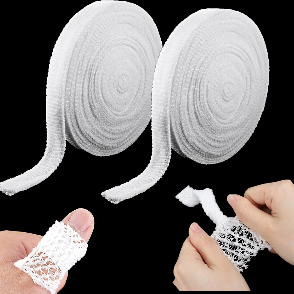 2 Rolls Elastic Tubular Net Bandage Tutuviw Elastic Gauze Bandages ...