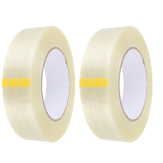 2 Rolls Fiberglass Tape between Strapping Tape Shipping Tape Reinforced Tape Repair Tape Fixing Tapes Packaging Tape