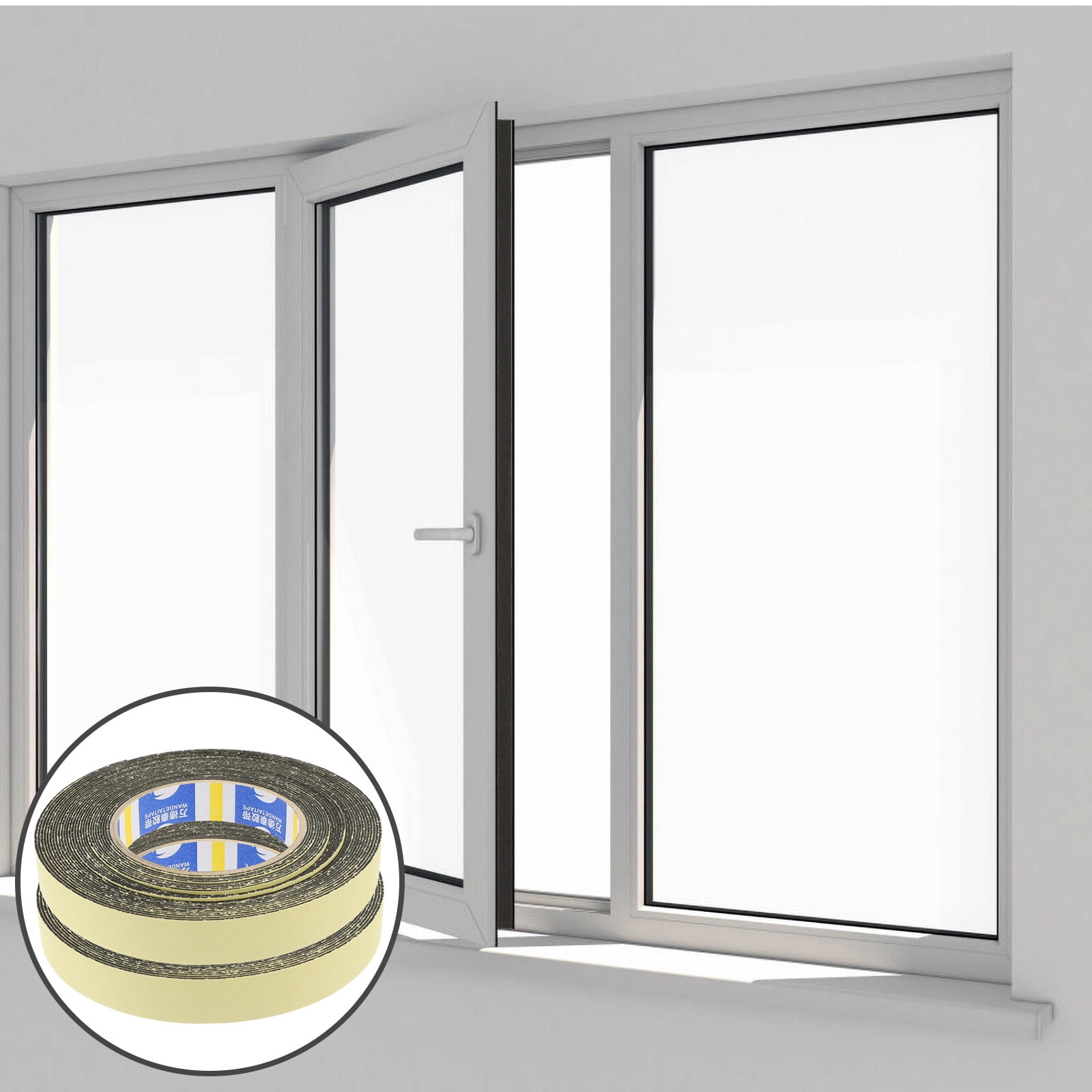 2 Rolls Foams Singlesided Tapes Soundproofing EVA Sponge Sealing Tapes