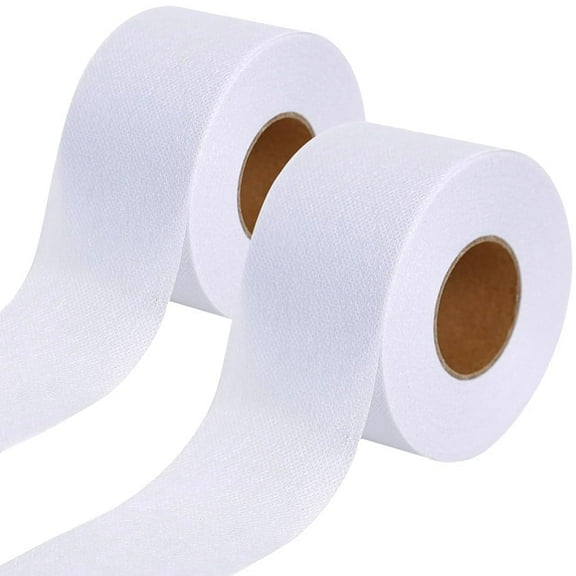 2 Rolls Fusible Batting Tape for Quilting -2 Inches x 30 Yards White Batting Seam Tape, Fusible Sheer Binding Tape for Batting Quitting Sewing