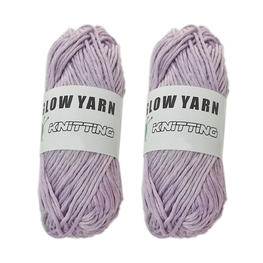 woknow Glow in The Dark Yarn 2 Rolls, Glow Yarn for Crocheting DIY Arts Crafts Sewing Supplies, Halloween Yarn & Christmas Yarn for