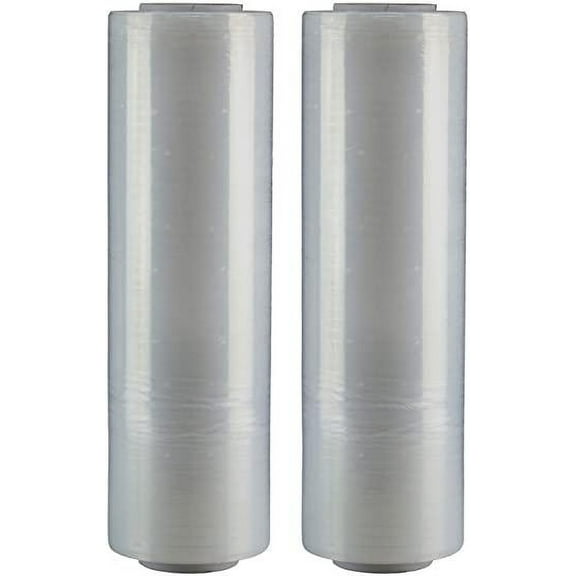 2 Rolls Hand Stretch Plastic Film Shrink Pallet Wrap 16" X 1200 X 80