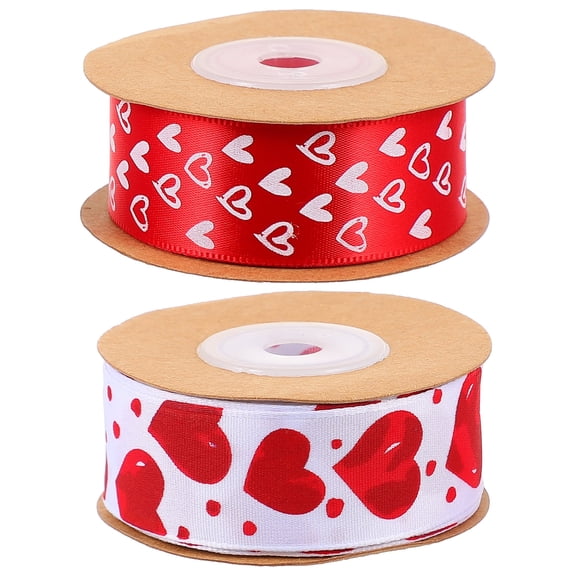 2 Rolls Heart Bouquet Ribbon Wound Tape Ribbon Exquisite Wrapping Tape Automotive Tape Lovely Gift Tape